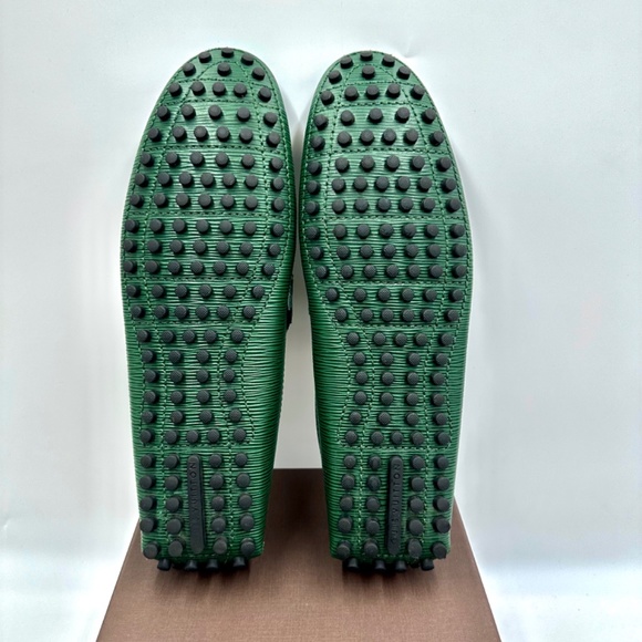 LOUIS VUITTON Hockenheim Epi Leather Driving Moccasins GREEN SZ 9 (US) lv size 8 - Picture 6 of 8